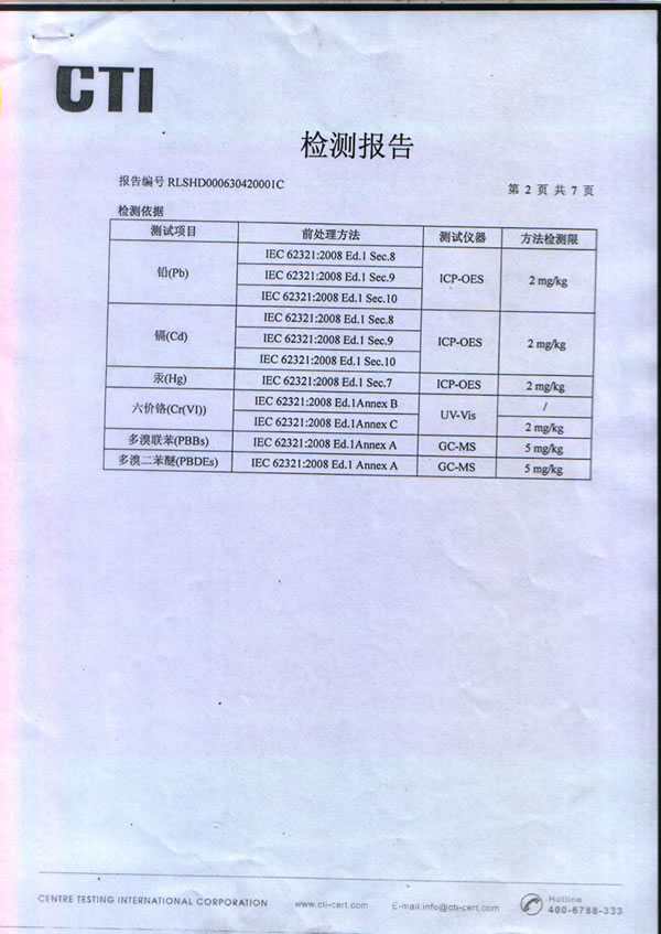 檢測(cè)報(bào)告